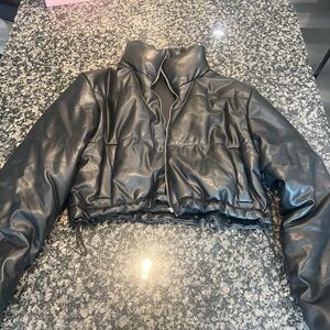 Black Women's Cropped Jacket